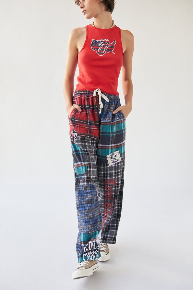 Graphic Patchwork Plaid Pant Urban Outfitters Canada 9719