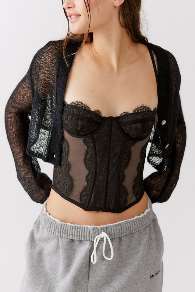 UO Sadie Sheer Cropped Cardigan | Urban Outfitters