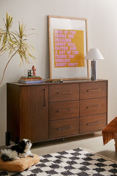 Urban Outfitters Diego 6-drawer Dresser In Brown At