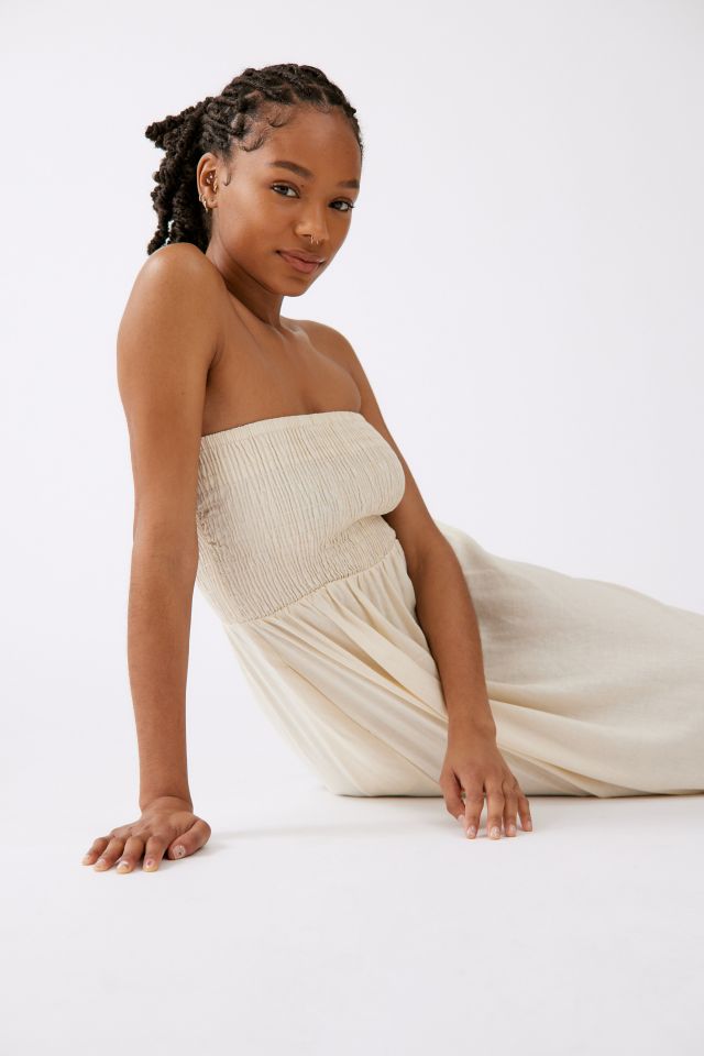 Robe Maxi Tube Convertible Smockée en Lin Urban Renewal #1
