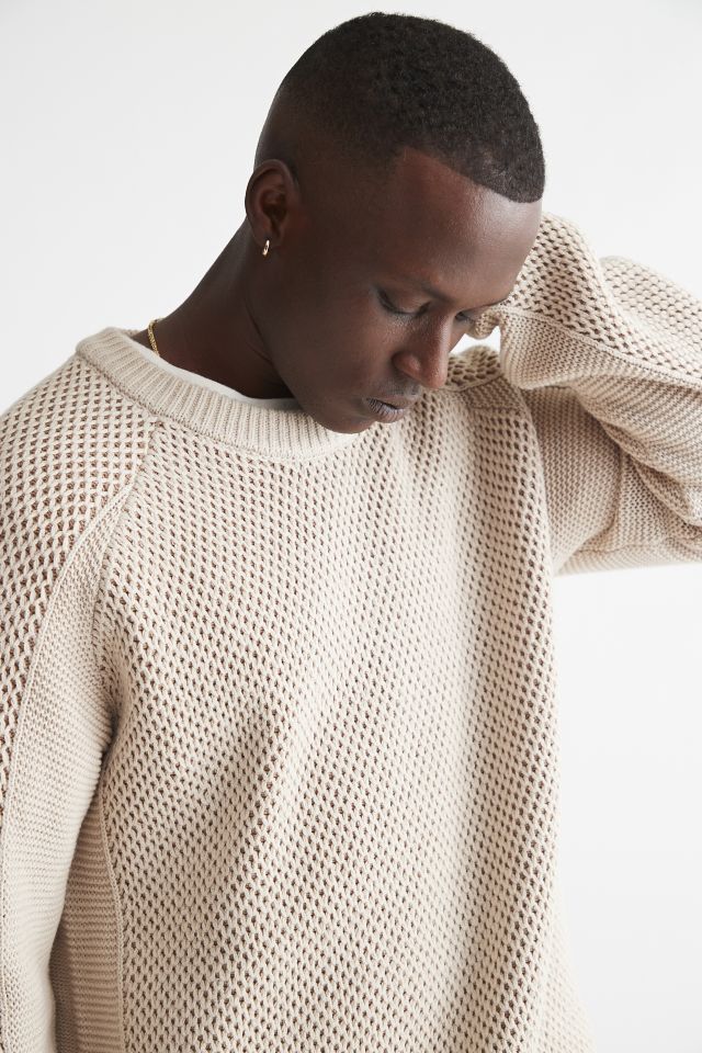 Standard Cloth Ergo Waffle Knit Crew Neck Sweater | Urban Outfitters