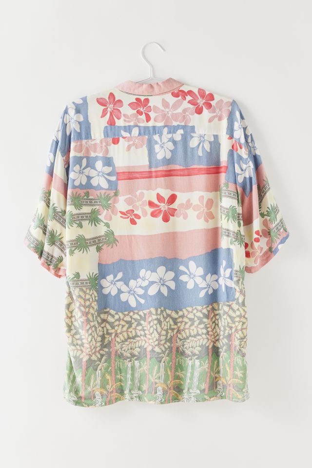 Vintage Floral Button-Down Shirt #1