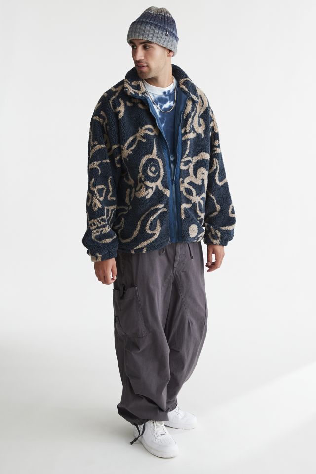 UO Patterned Fleece Mock Neck Jacket #1
