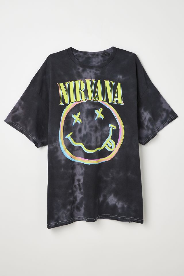 Nirvana Pigment Dye Tee | Urban Outfitters