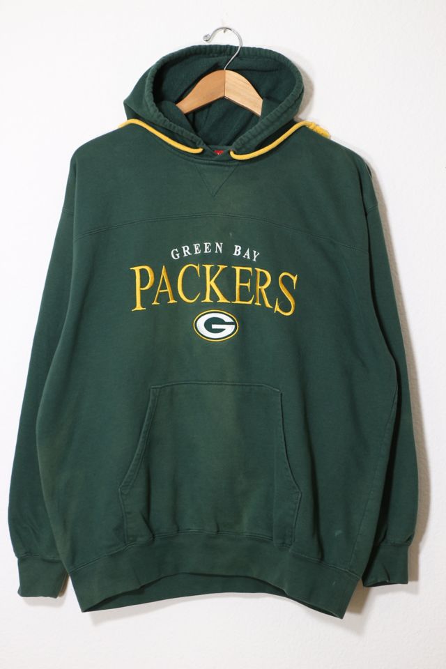 Vintage Green Bay Packers hoodie, NFL green embroidered sweatshirt