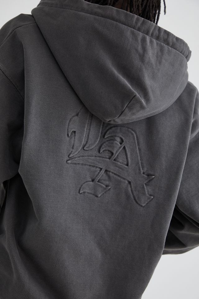 XLARGE Pigment Dyed Embossed Zip Hoodie Sweatshirt | Urban XLARGE Pigment Dyed Embossed Zip Hoodie Sweatshirt | Urban