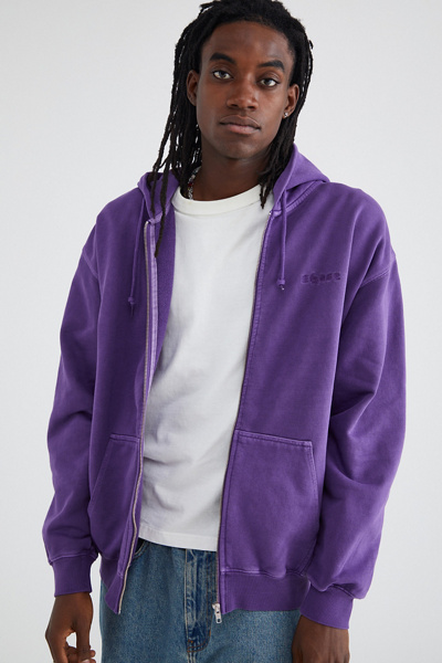 Xlarge Pigment Dyed Embossed Zip Hoodie Sweatshirt In Blue | ModeSens