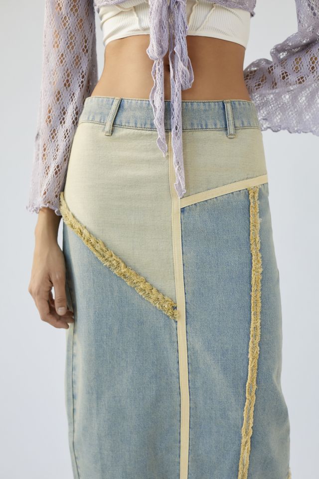 BDG Margot Denim Patchwork Maxi Skirt #2