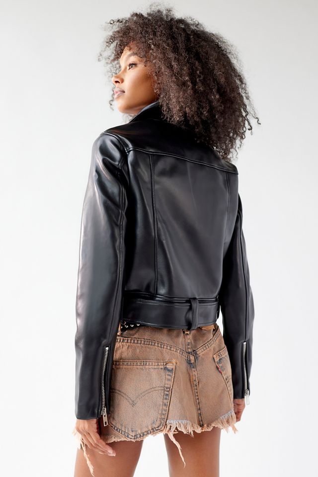 UO Celeste Faux Leather Moto Jacket #1