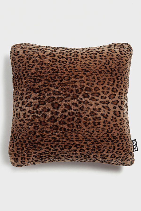 Apparis Brenn Faux Fur Pillowcase In Leopard At Urban Outfitters