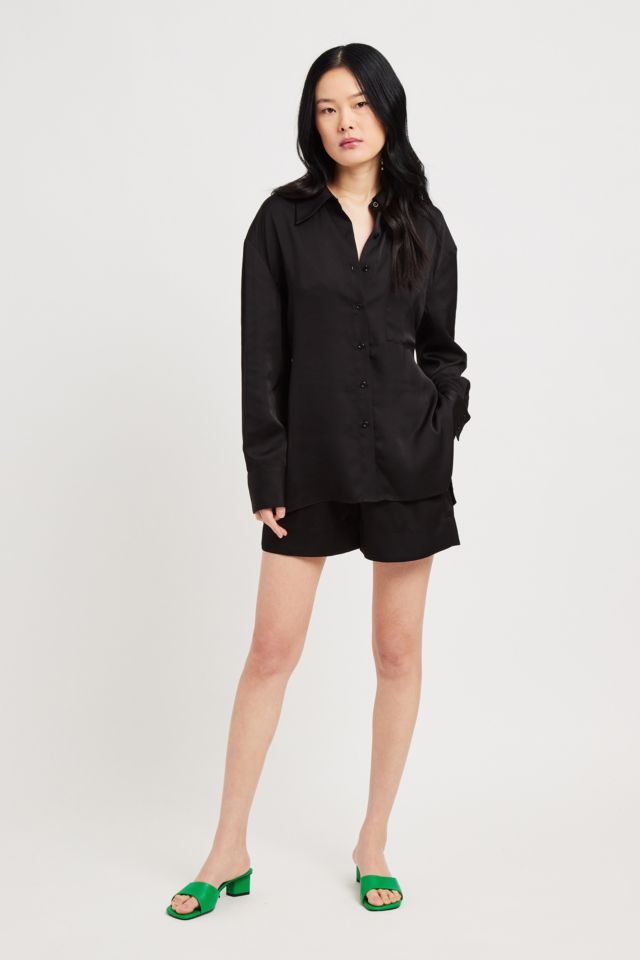 APPARIS Chrissy Recycled ALT-SILK Button-Down Top | Urban Outfitters