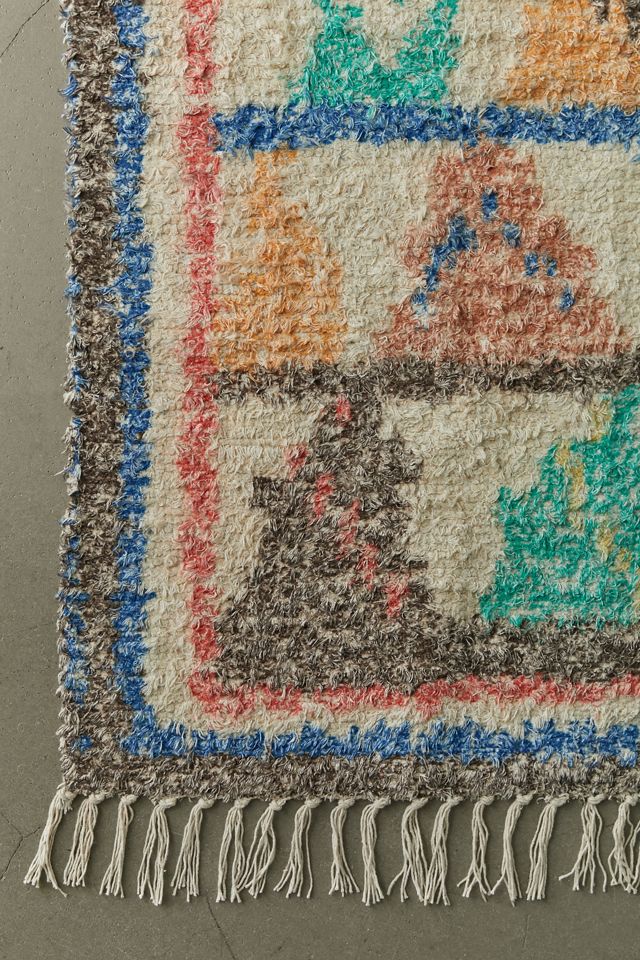 Rowan Printed Shag Rag Rug | Urban Outfitters