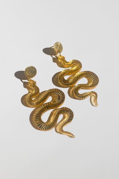 Sigfus Designs Gold Snake Earrings Urban Outfitters