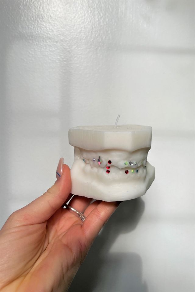 Love Dose Gemmed Teeth Candle Urban Outfitters
