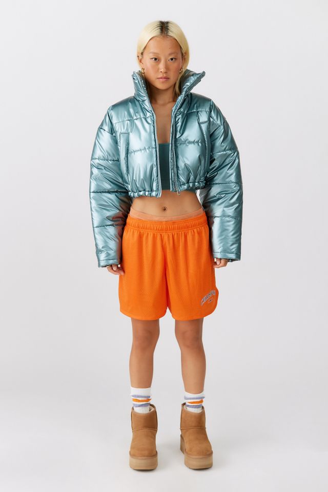 UO Taryn Metallic Cropped Puffer Jacket #3