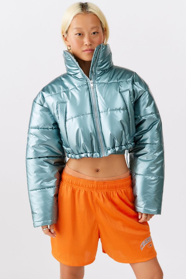 Urban outfitters orange outlet puffer jacket