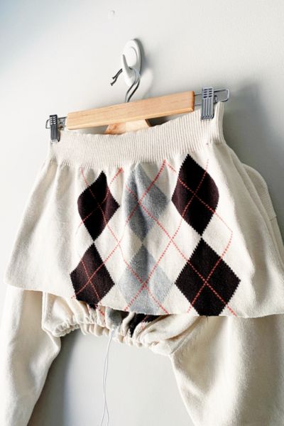 argyle sweater and skirt