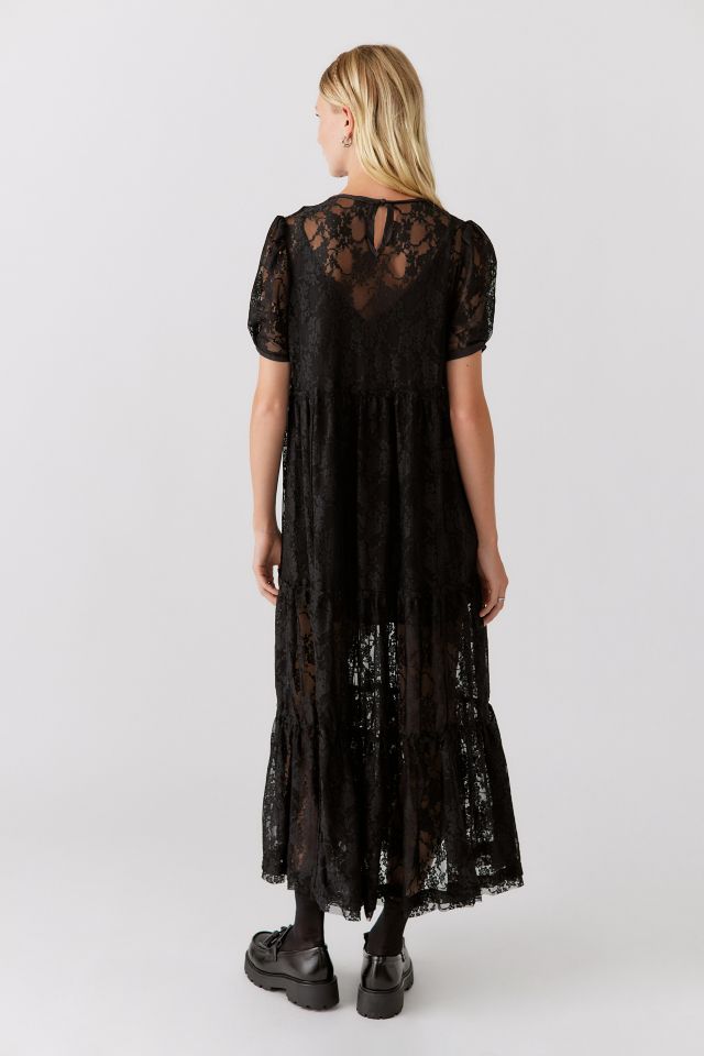 UO Fantine Semi-Sheer Lace Midi Dress #2
