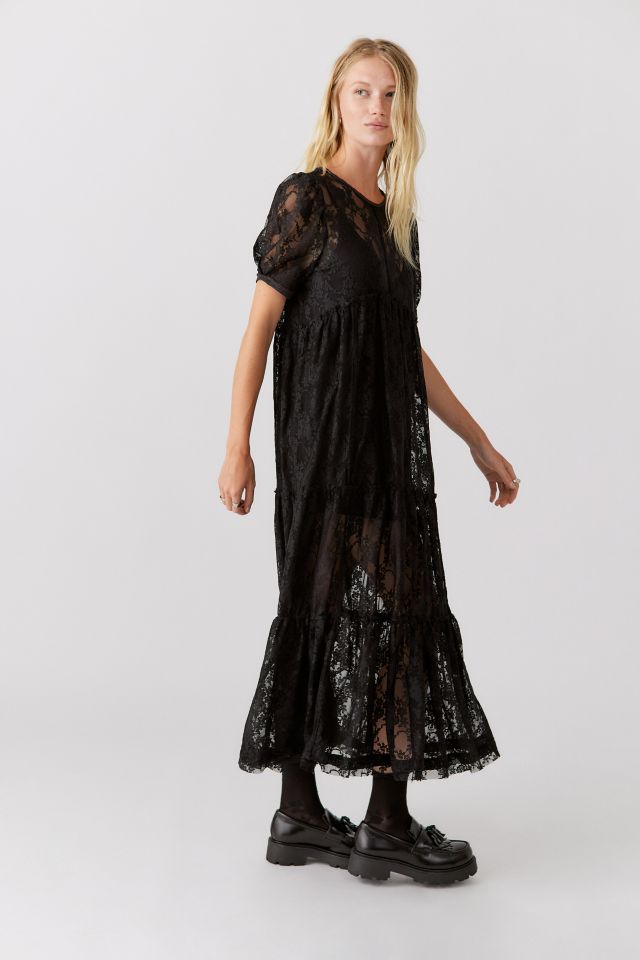 UO Fantine Semi-Sheer Lace Midi Dress #5