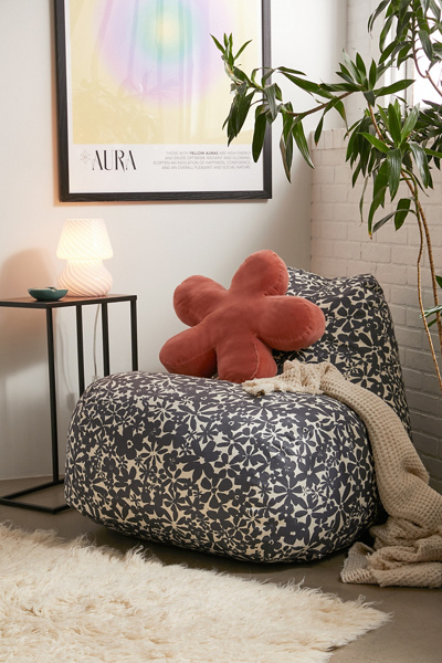 URBAN OUTFITTERS TEARDROP BEANBAG CHAIR IN BLACK/WHITE AT URBAN OUTFITTERS