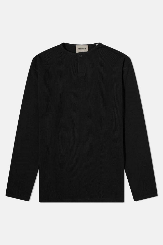 Fear of God Essentials Thermal Longsleeve Henley T-shirt | Urban