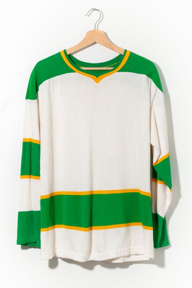 Green and sale white hockey jersey