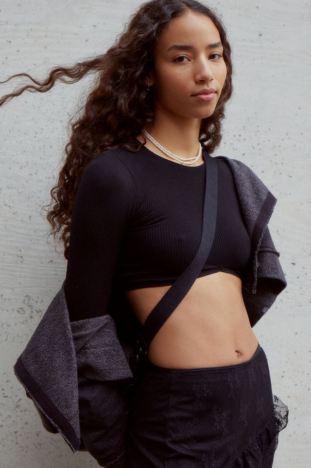 Out From Under Ultra-Cropped Long Sleeve Tee | Urban Outfitters