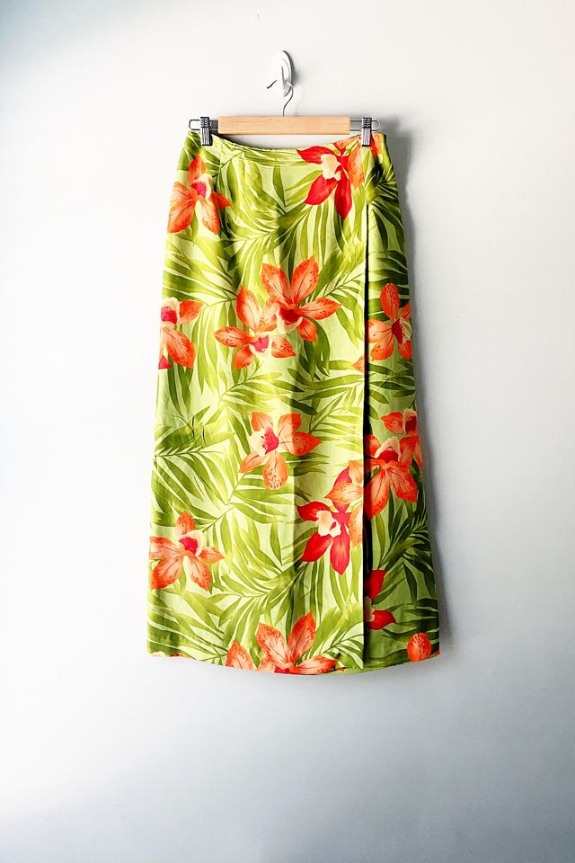 Vintage Silk Maxi Skirt Urban Outfitters