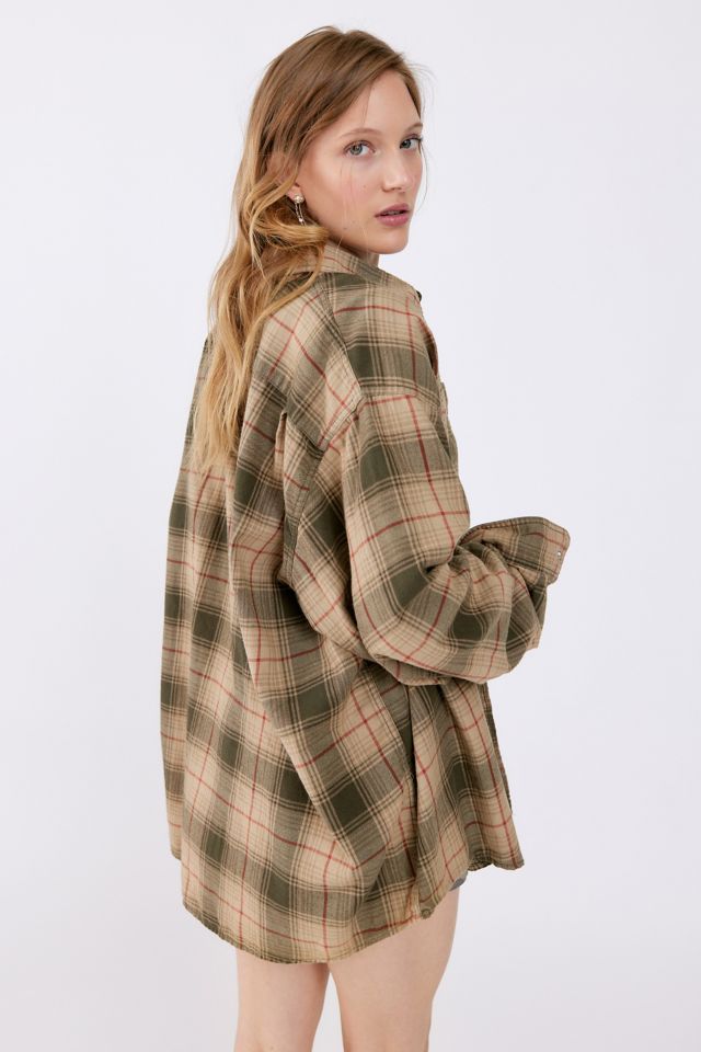 Urban Renewal Remade Overdyed Checked Flannel Shirt #3