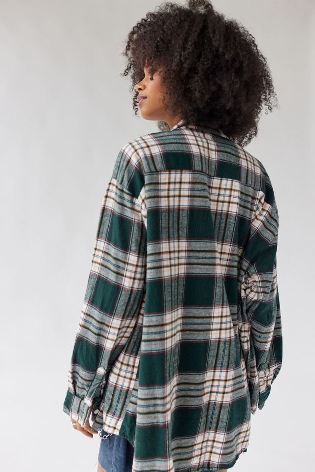 Urban Renewal Remade Oversized Flannel Shirt #4