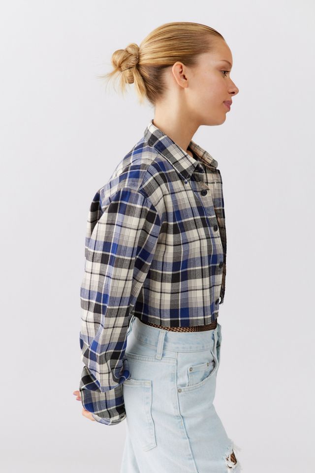 Urban Renewal Remade Raw Cropped Flannel Shirt #3