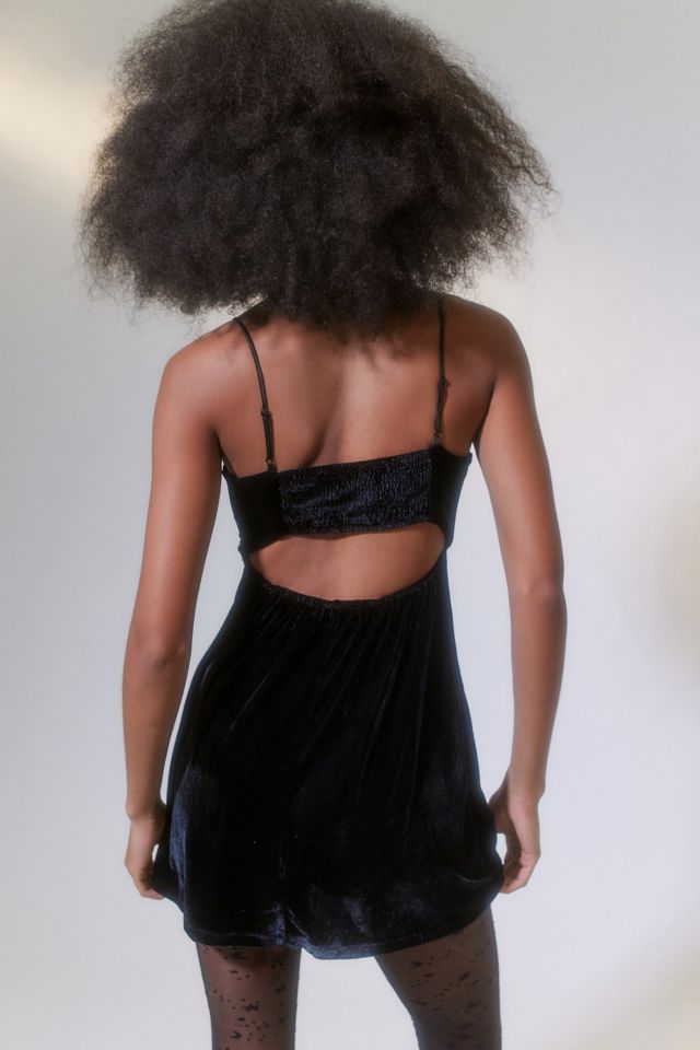UO Mallory Velvet Mini Dress #1