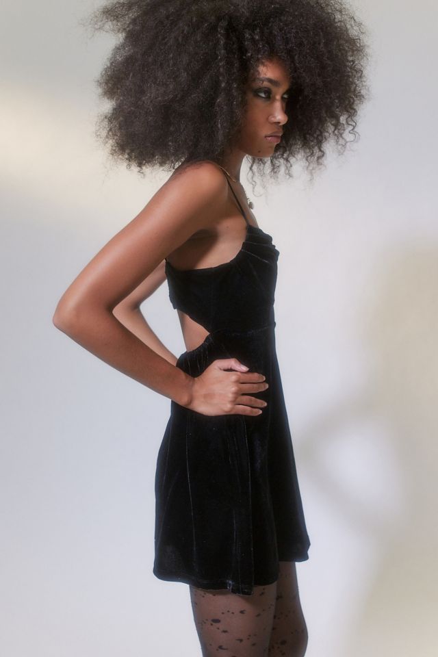 UO Mallory Velvet Mini Dress #3