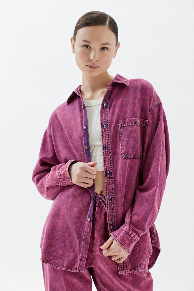 Urban Renewal Remade Acid Wash Denim Shirt