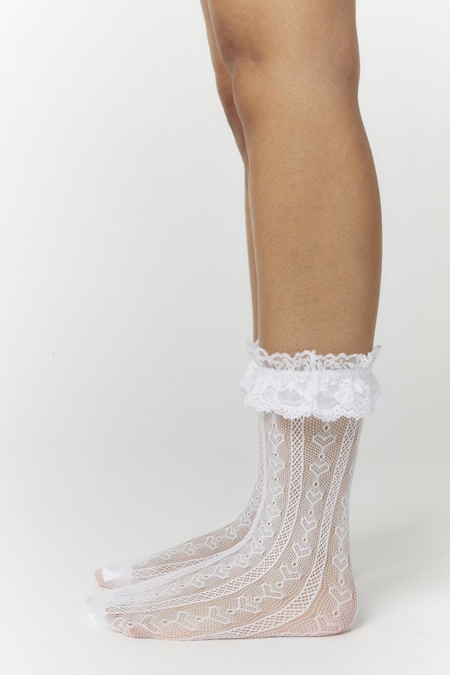 Lacey Heart Ruffle Ankle Sock #3