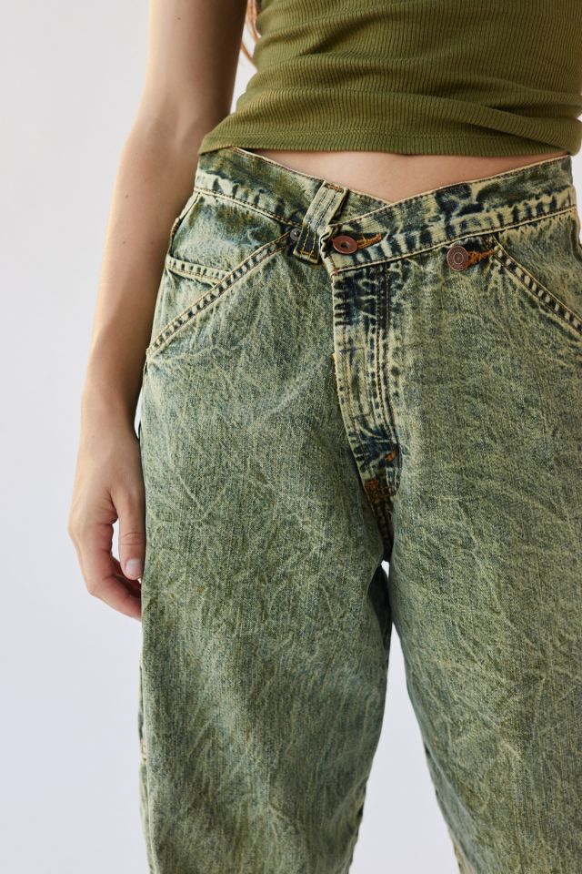 Urban Renewal Remade Cross Over Acid Wash Carpenter Jean