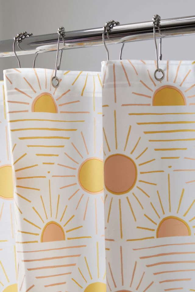 Geo Sun PEVA Plastic Shower Curtain #2