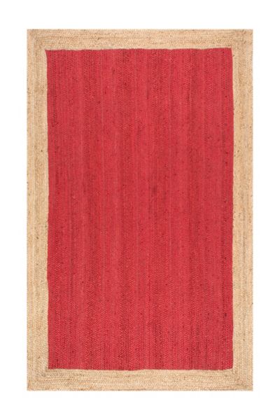 Nuloom Henri Woven Jute Rug In Red At Urban Outfitters