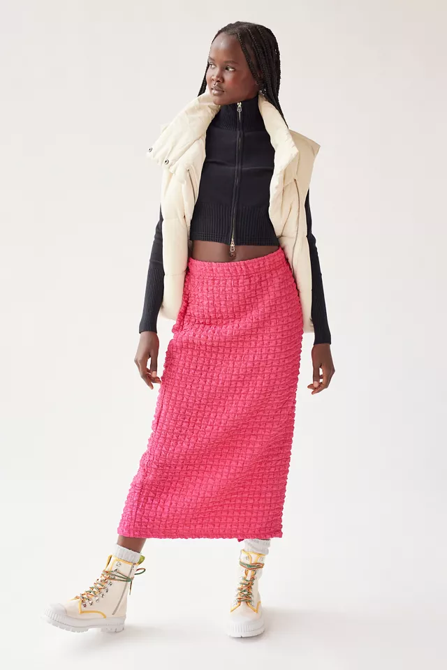 urbanoutfitters.com | UO Kimmy Bubble Knit Midi Skirt
