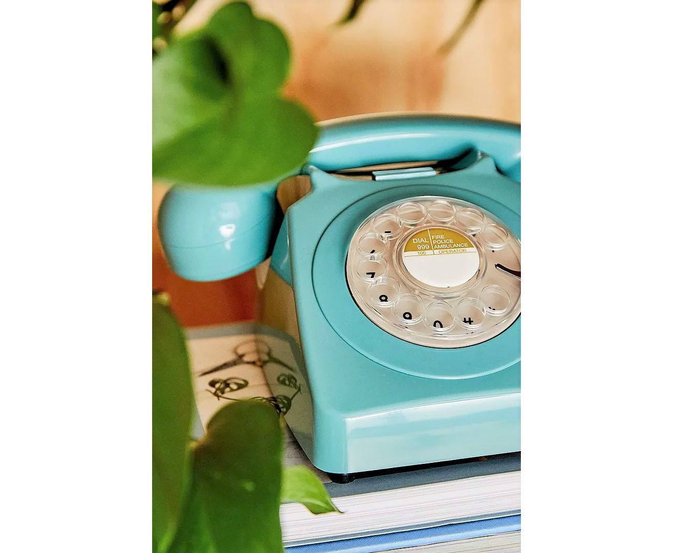 GPO 746 Retro Rotary Dial Landline Phone - Blue, ONE SIZE