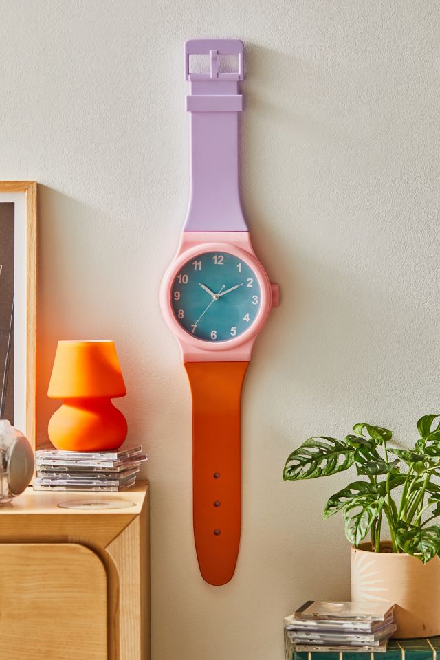 Color Block Wall Clock Urban Outfitters