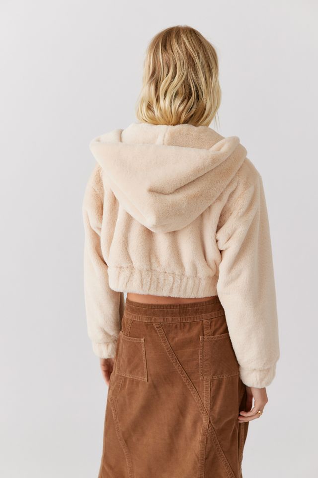 UO Arina Faux Fur Cropped Jacket #2