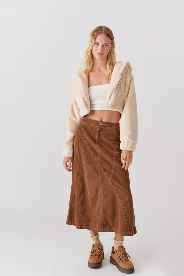 UO Arina Faux Fur Cropped Jacket #3