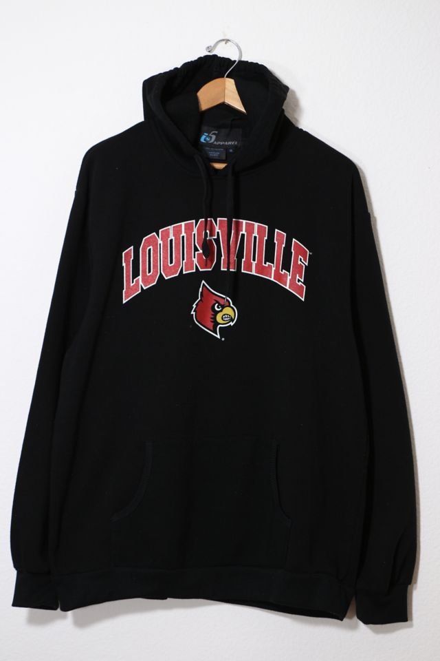 Vintage University of Louisville Cardinals Hooded Pullover Sweatshirt