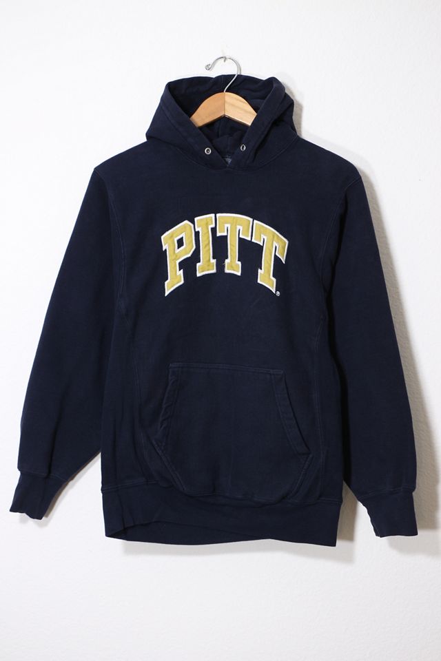 Vintage University of Pittsburgh Applique Hooded Pullover Sweatshirt ...