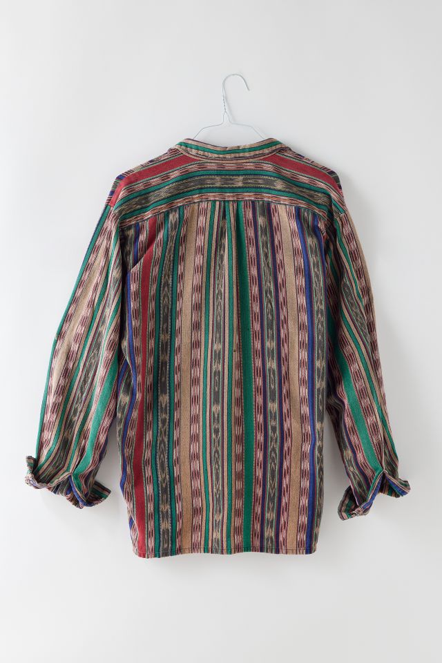 Vintage Striped Button-Down Shirt #1