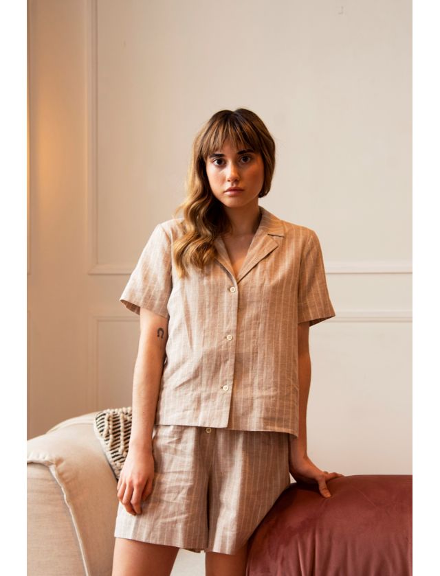 Good for Sunday Hemp Notch Collar Shirt #2