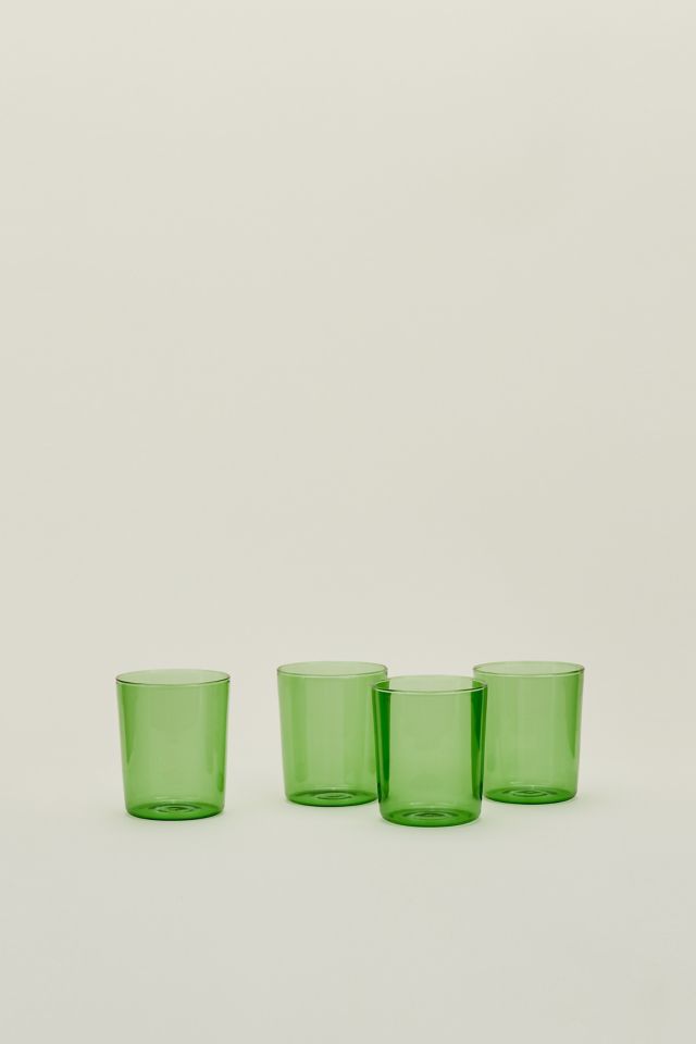 Colorful Stackable Borosilicate Glass Cup Set of 4