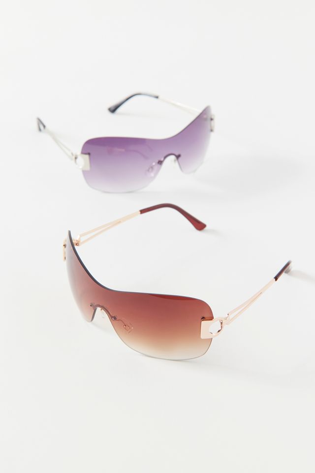 Lindsay Oversized Shield Sunglasses #3