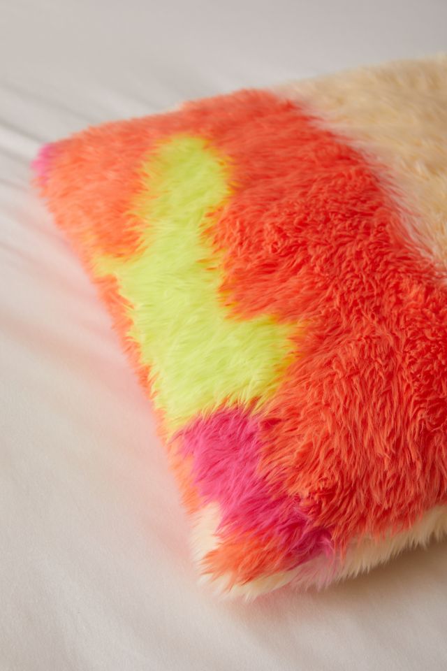 Coussin Décoratif Ondulé Bébé Camo Fausse Fourrure Poilue #2